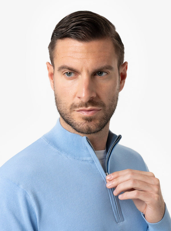 Maglia Mezza Zip Uomo in Cotone - Fusaro Antonio dal 1893 - Fusaro Antonio