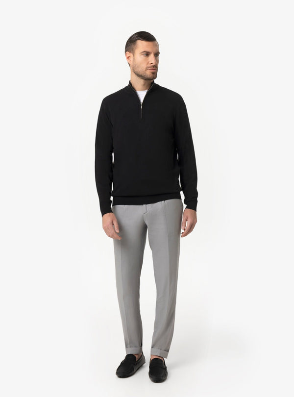 Maglia Mezza Zip Uomo in Cotone - Fusaro Antonio dal 1893 - Fusaro Antonio