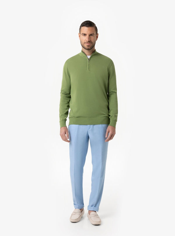 Maglia Mezza Zip Uomo in Cotone - Fusaro Antonio dal 1893 - Fusaro Antonio