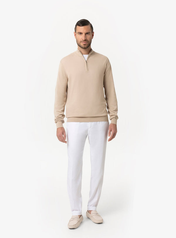 Maglia Mezza Zip Uomo in Cotone - Fusaro Antonio dal 1893 - Fusaro Antonio