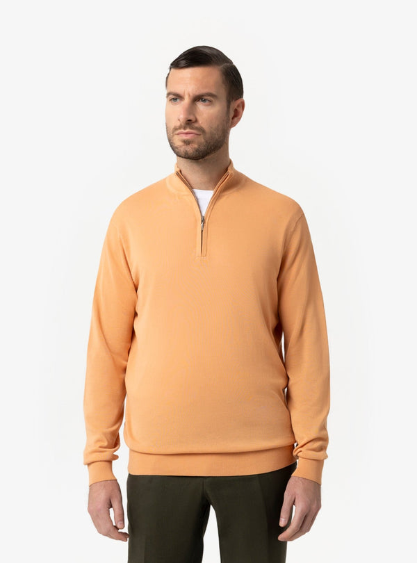 Maglia Mezza Zip Uomo in Cotone - Fusaro Antonio dal 1893 - Fusaro Antonio