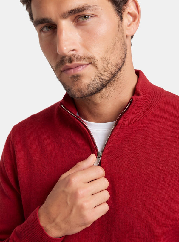 Maglia Mezza Zip Uomo in Misto Cashmere - Fusaro Antonio dal 1893 - Fusaro Antonio