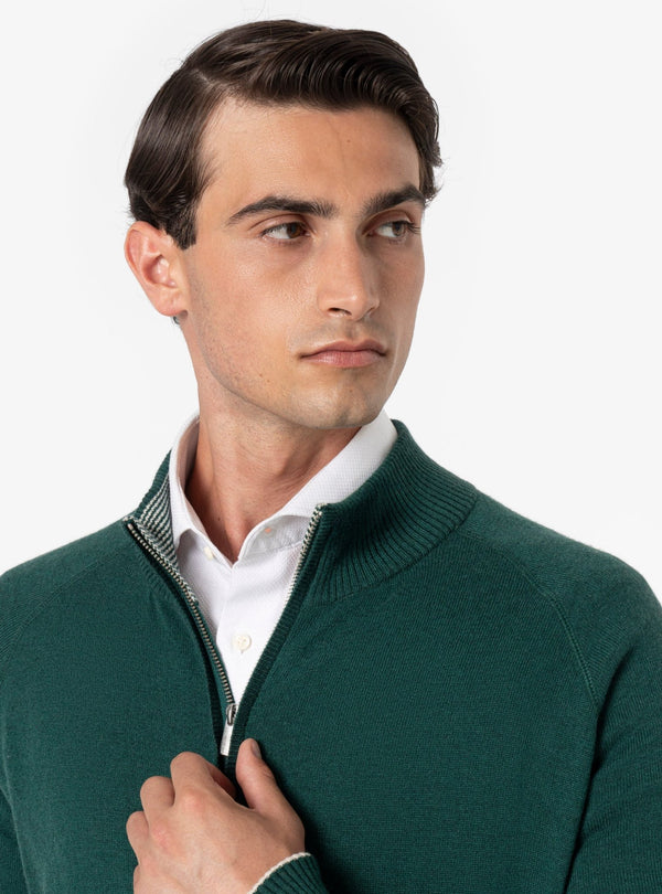 Maglia Zip Intera in Cashmere - Tokyo - Fusaro Antonio dal 1893 - Fusaro Antonio