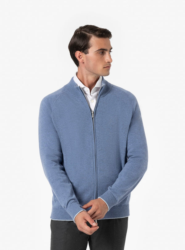 Maglia Zip Intera in Cashmere - Tokyo - Fusaro Antonio dal 1893 - Fusaro Antonio