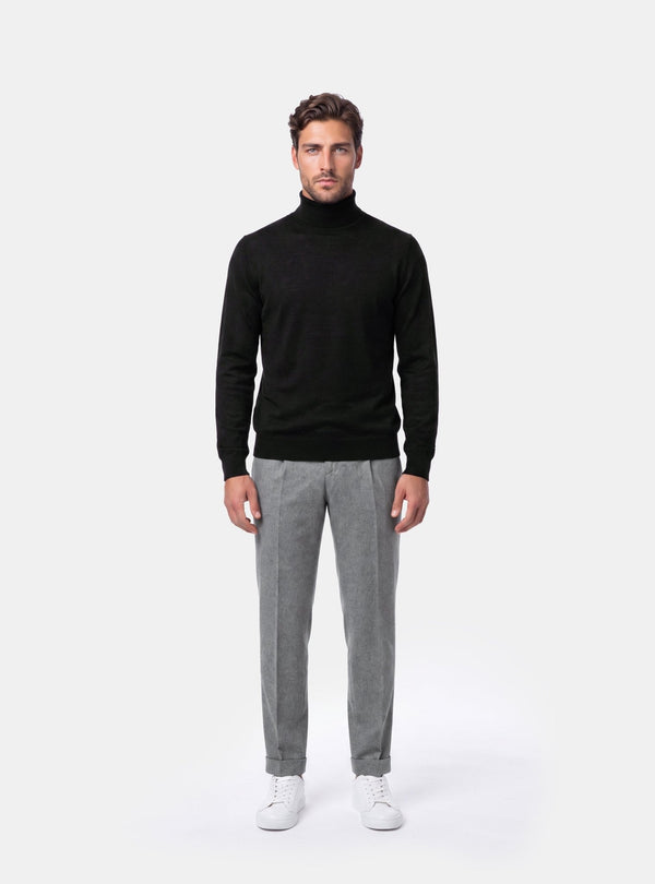 Maglione Uomo Collo Alto in Lana Merinos - Fusaro Antonio dal 1893 - Fusaro Antonio