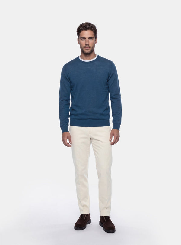 Maglione Uomo Girocollo in Lana Merinos - Fusaro Antonio dal 1893 - Fusaro Antonio