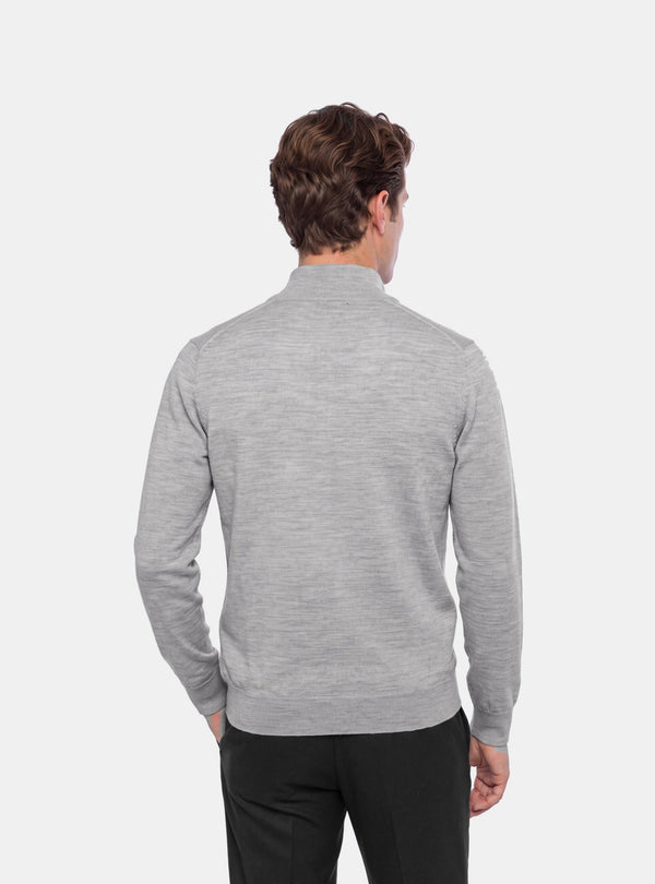 Maglione Uomo Mezza Zip in Lana Merinos - Fusaro Antonio dal 1893 - Fusaro Antonio