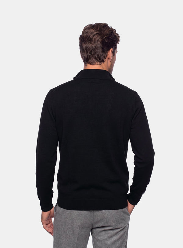 Maglione Uomo Mezza Zip in Lana Merinos - Fusaro Antonio dal 1893 - Fusaro Antonio