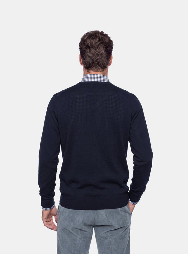 Maglione Uomo Scollo V in Lana Merinos - Fusaro Antonio dal 1893 - Fusaro Antonio
