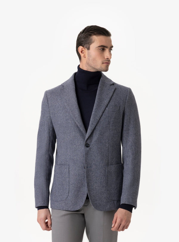 Mòlica – Giacca Uomo in Lana Follata Trama Corda - Fusaro Antonio dal 1893 - Fusaro Antonio