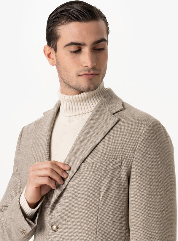 Mòlica – Giacca Uomo in Lana Follata Trama Corda - Fusaro Antonio dal 1893 - Fusaro Antonio