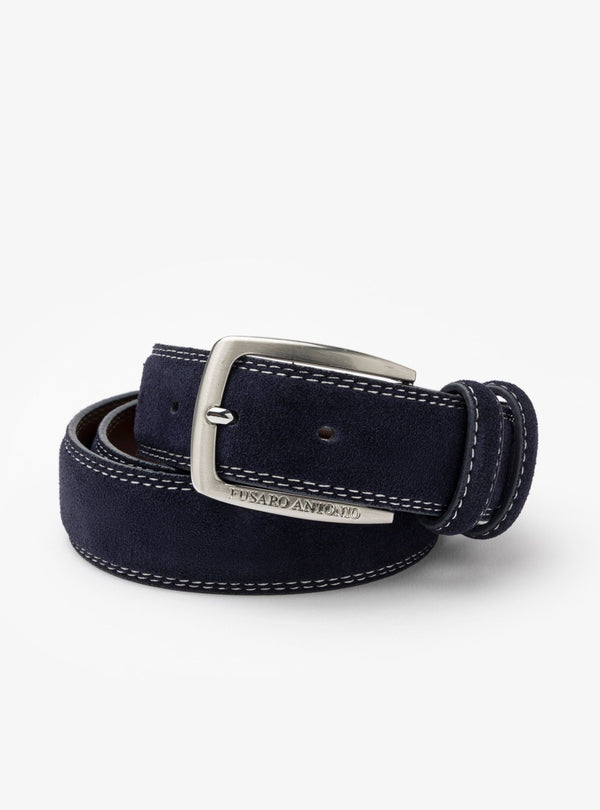 Oltremare – Cintura Uomo in Camoscio con Fibbia Classica - Fusaro Antonio dal 1893 - Fusaro Antonio