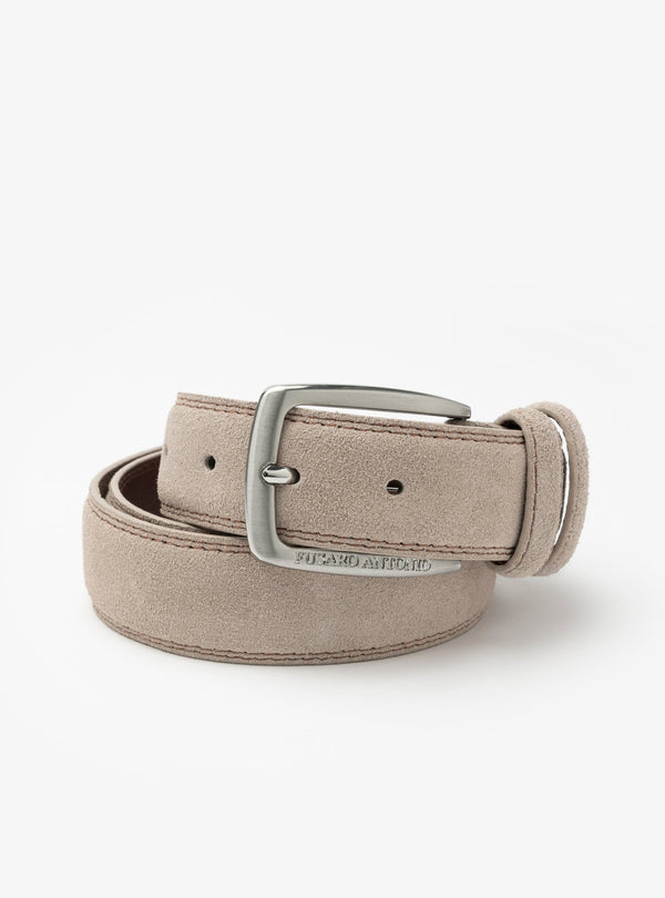 Oltremare – Cintura Uomo in Camoscio con Fibbia Classica - Fusaro Antonio dal 1893 - Fusaro Antonio
