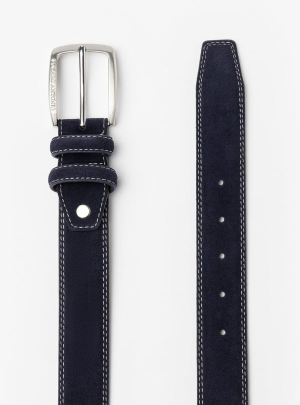 Oltremare – Cintura Uomo in Camoscio con Fibbia Classica - Fusaro Antonio dal 1893 - Fusaro Antonio