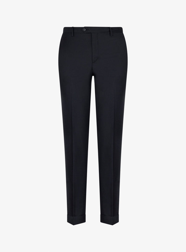 Pantalone in Tessuto di Tasmania con Tasche America e Risvolti - Voyager - Fusaro Antonio dal 1893 - Fusaro Antonio