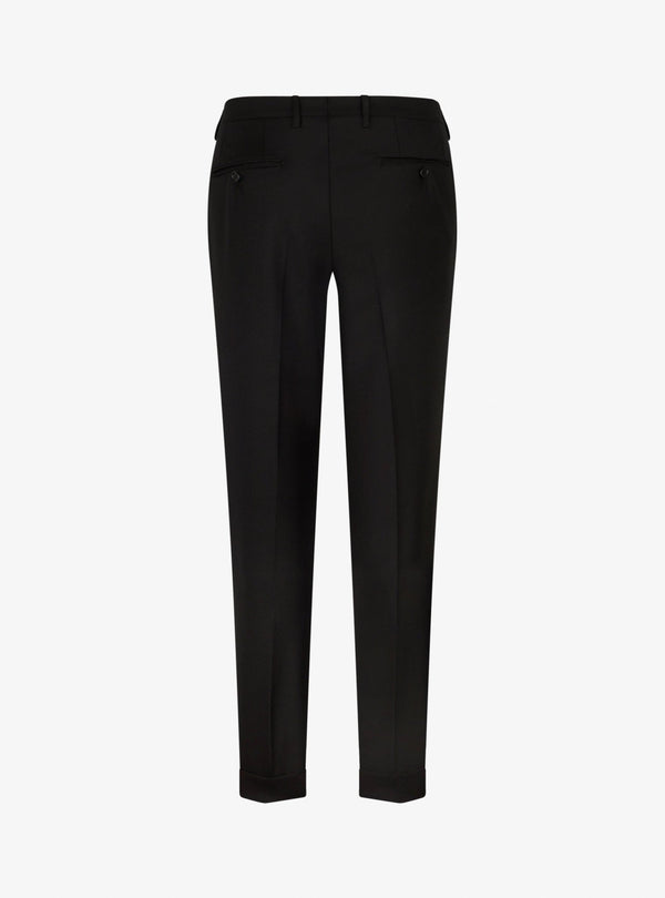 Pantalone in Tessuto di Tasmania con Tasche America e Risvolti - Voyager - Fusaro Antonio dal 1893 - Fusaro Antonio