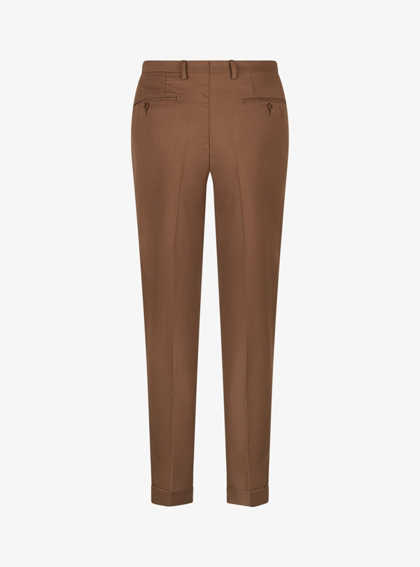 Pantalone in Tessuto di Tasmania con Tasche America e Risvolti - Voyager - Fusaro Antonio dal 1893 - Fusaro Antonio