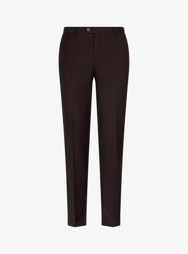 Pantalone in Tessuto di Tasmania con Tasche America e Risvolti - Voyager - Fusaro Antonio dal 1893 - Fusaro Antonio