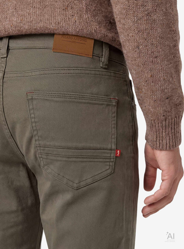 Pantalone Uomo 5 Tasche in Misto Cotone - Fusaro Antonio dal 1893 - Fusaro Antonio