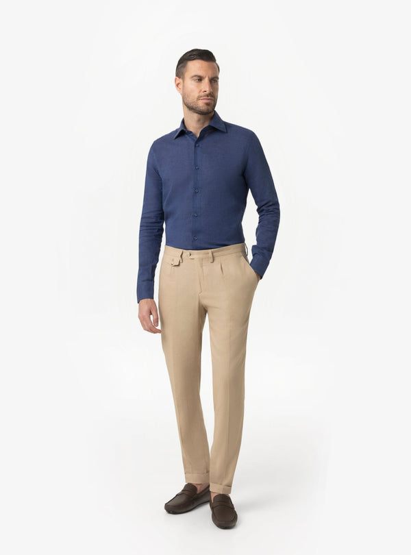 Pantalone Uomo con Taschino in Misto Lino - Fusaro Antonio dal 1893 - Fusaro Antonio