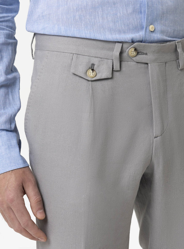 Pantalone Uomo con Taschino in Misto Lino - Fusaro Antonio dal 1893 - Fusaro Antonio