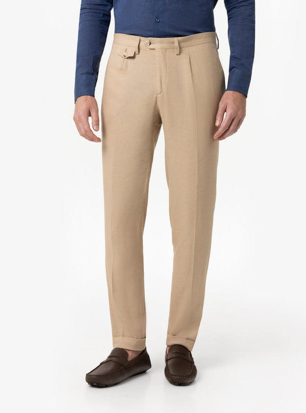 Pantalone Uomo con Taschino in Misto Lino - Fusaro Antonio dal 1893 - Fusaro Antonio