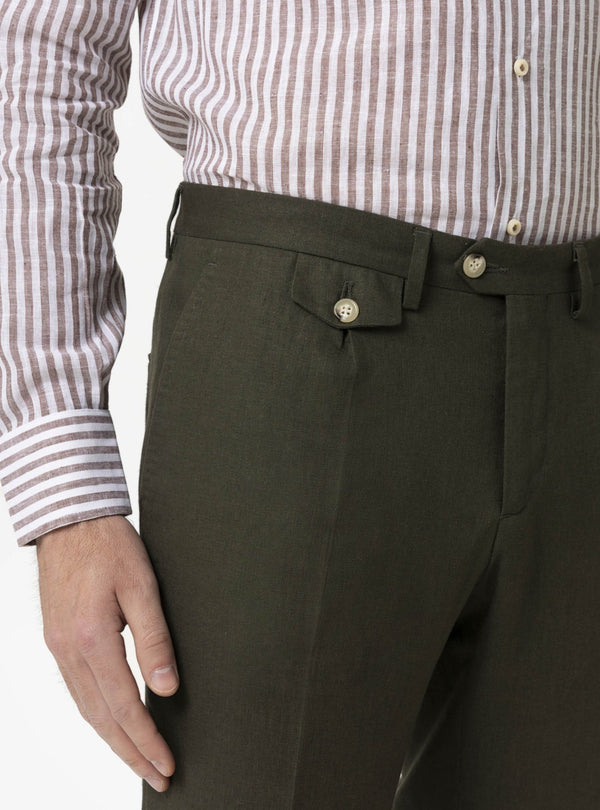 Pantalone Uomo con Taschino in Misto Lino - Fusaro Antonio dal 1893 - Fusaro Antonio