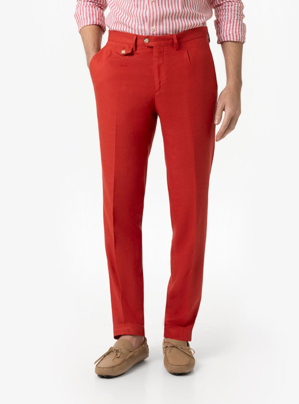 Pantalone Uomo con Taschino in Misto Lino - Fusaro Antonio dal 1893 - Fusaro Antonio