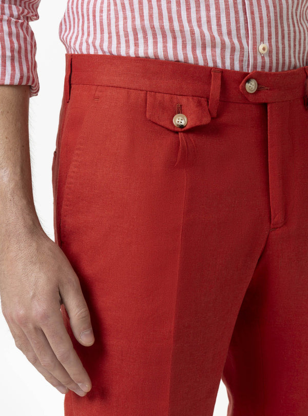 Pantalone Uomo con Taschino in Misto Lino - Fusaro Antonio dal 1893 - Fusaro Antonio