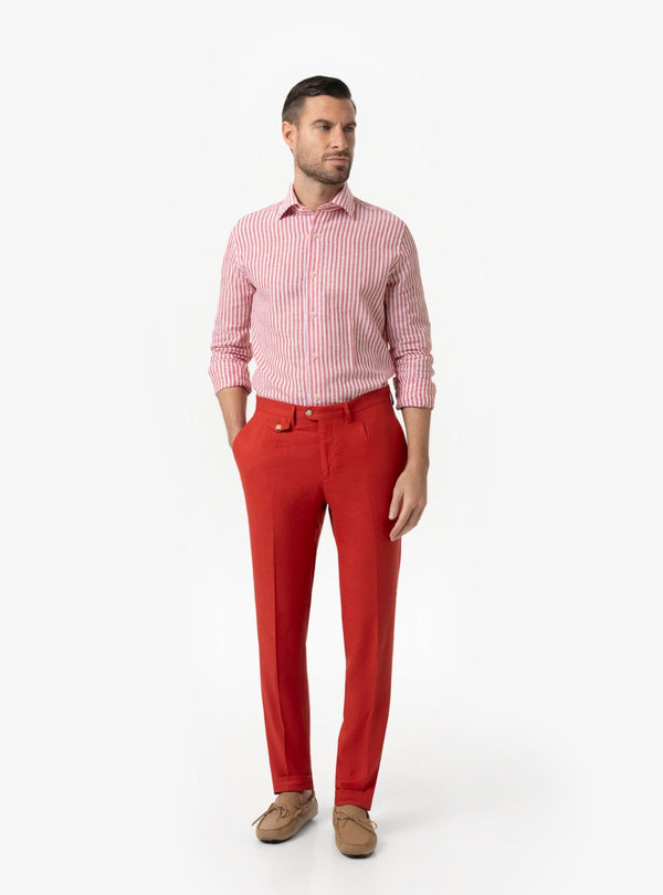 Pantalone Uomo con Taschino in Misto Lino - Fusaro Antonio dal 1893 - Fusaro Antonio