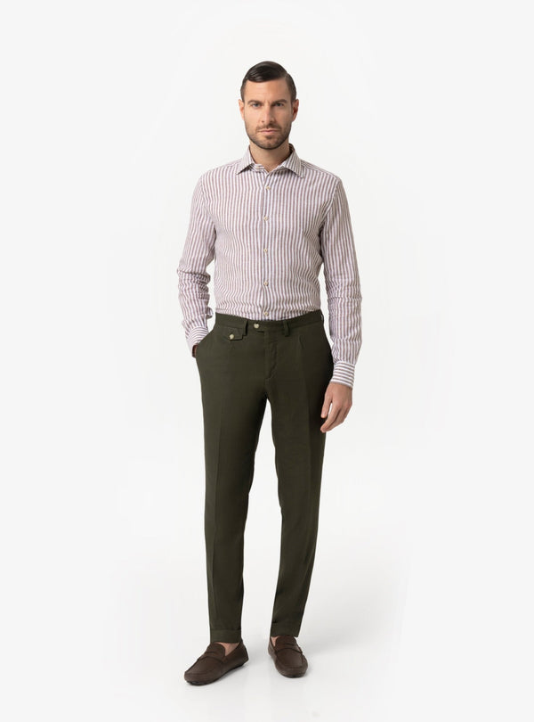 Pantalone Uomo con Taschino in Misto Lino - Fusaro Antonio dal 1893 - Fusaro Antonio