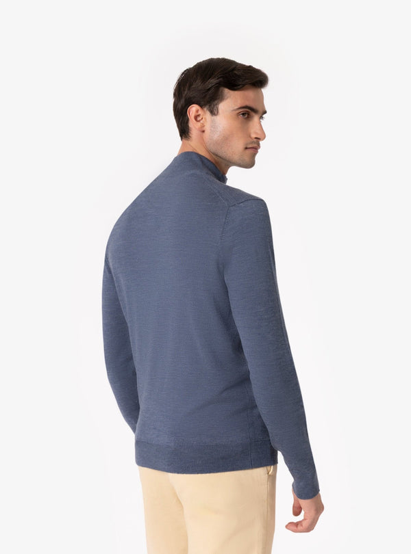 Selvino – Maglia Uomo Mezza Zip in Lana Merinos - Fusaro Antonio dal 1893 - Fusaro Antonio