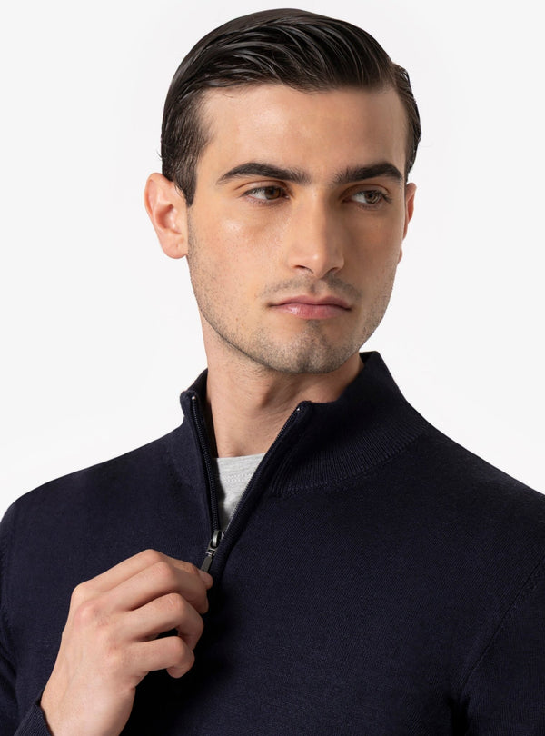 Selvino – Maglia Uomo Mezza Zip in Lana Merinos - Fusaro Antonio dal 1893 - Fusaro Antonio