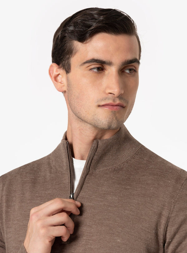 Selvino – Maglia Uomo Mezza Zip in Lana Merinos - Fusaro Antonio dal 1893 - Fusaro Antonio