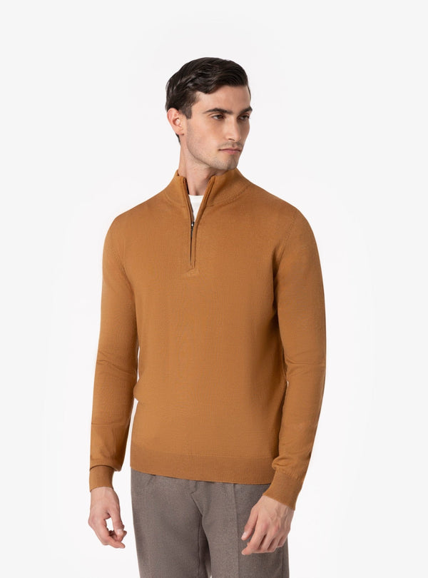 Selvino – Maglia Uomo Mezza Zip in Lana Merinos - Fusaro Antonio dal 1893 - Fusaro Antonio