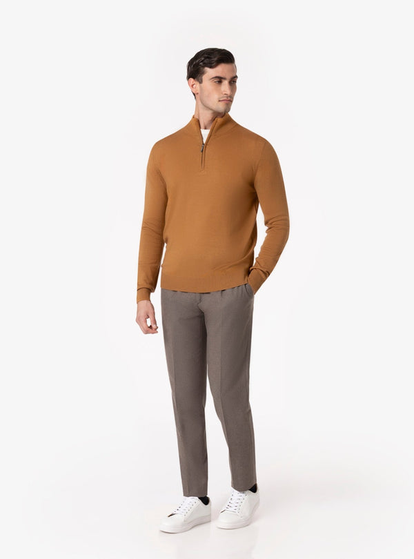 Selvino – Maglia Uomo Mezza Zip in Lana Merinos - Fusaro Antonio dal 1893 - Fusaro Antonio