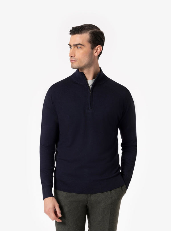 Selvino – Maglia Uomo Mezza Zip in Lana Merinos - Fusaro Antonio dal 1893 - Fusaro Antonio