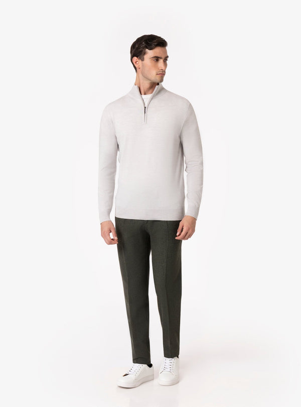 Selvino – Maglia Uomo Mezza Zip in Lana Merinos - Fusaro Antonio dal 1893 - Fusaro Antonio