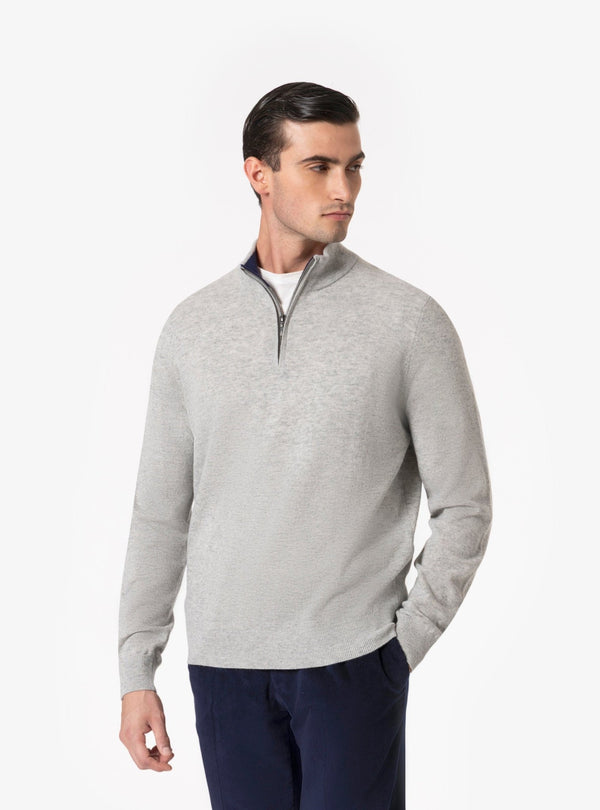 Sibari – Maglia Uomo Mezza Zip in Lana e Cashmere - Fusaro Antonio dal 1893 - Fusaro Antonio