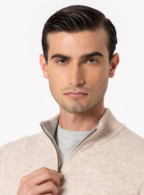 Sibari – Maglia Uomo Mezza Zip in Lana e Cashmere - Fusaro Antonio dal 1893 - Fusaro Antonio