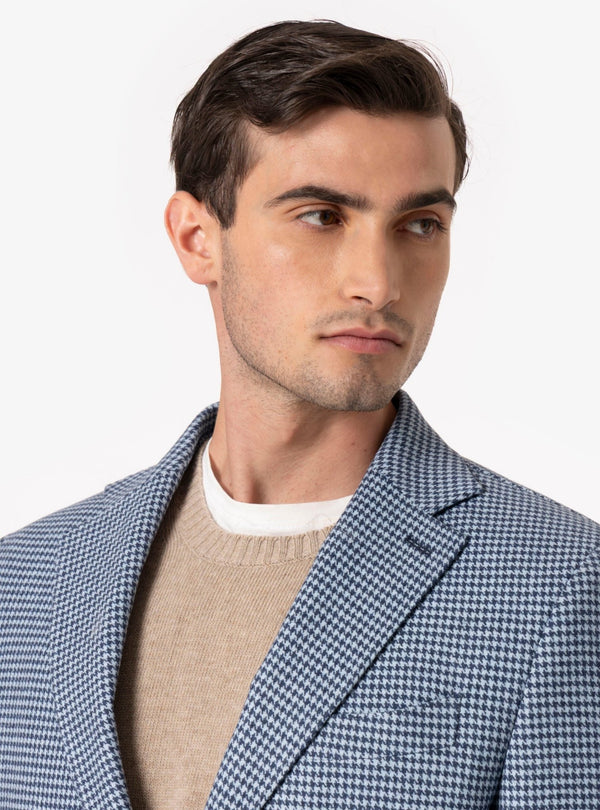 Siena – Giacca Uomo in Lana con Motivo Pied de Poule - Fusaro Antonio dal 1893 - Fusaro Antonio