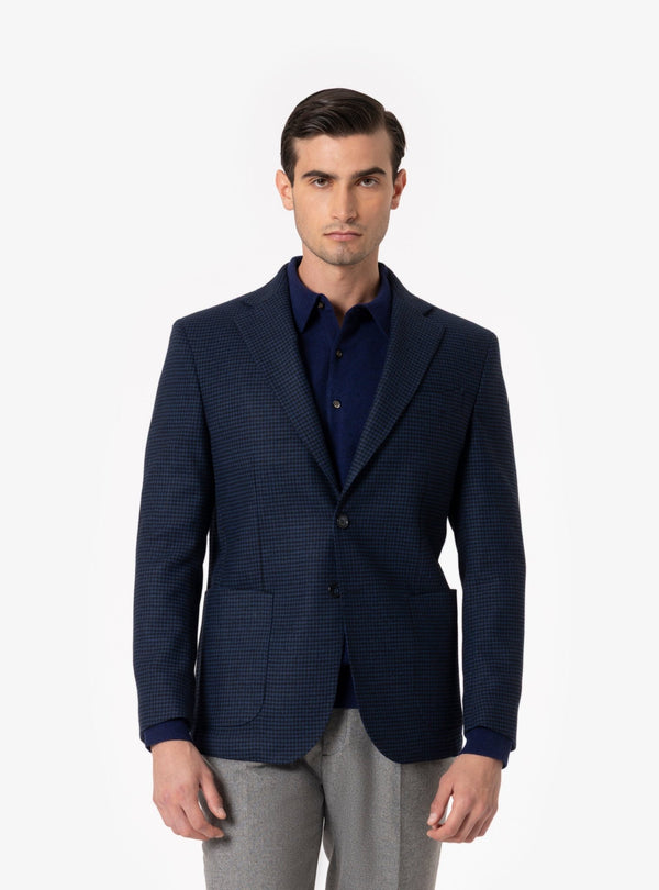 Siena – Giacca Uomo in Lana con Motivo Pied de Poule - Fusaro Antonio dal 1893 - Fusaro Antonio