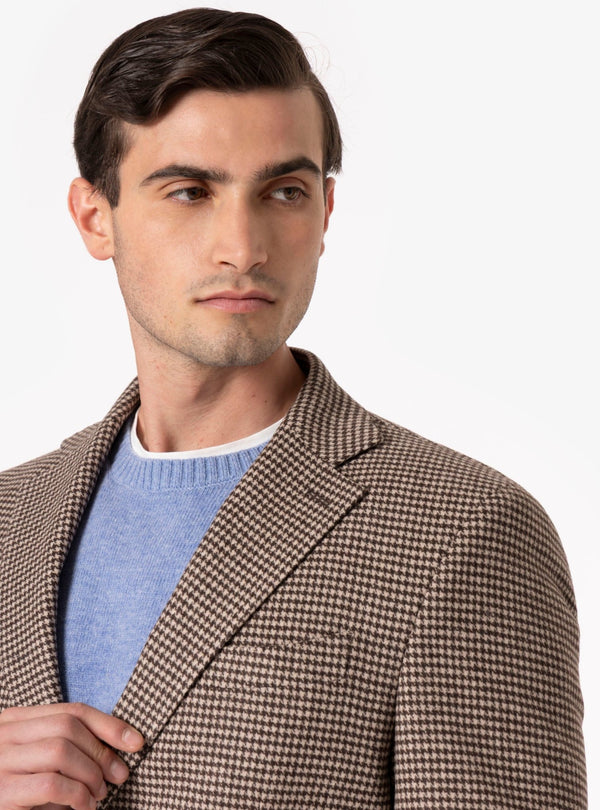 Siena – Giacca Uomo in Lana con Motivo Pied de Poule - Fusaro Antonio dal 1893 - Fusaro Antonio