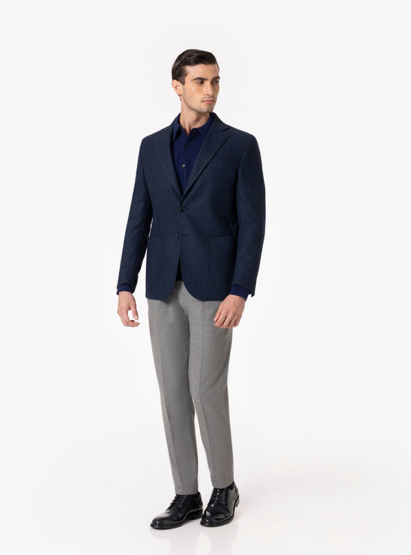 Siena – Giacca Uomo in Lana con Motivo Pied de Poule - Fusaro Antonio dal 1893 - Fusaro Antonio