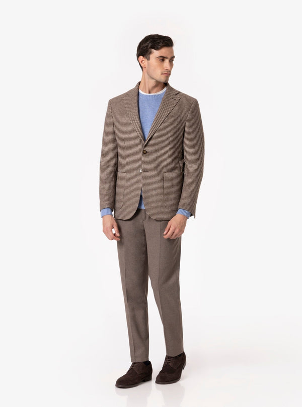 Siena – Giacca Uomo in Lana con Motivo Pied de Poule - Fusaro Antonio dal 1893 - Fusaro Antonio