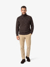 Maglia collo alto treccia uomo disponibile nei colori cotto e moro – MORO