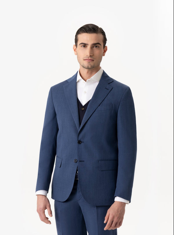 Valgrande – Abito uomo in tinta unita lana tasmania con tasche a pattina - Fusaro Antonio dal 1893 - Fusaro Antonio