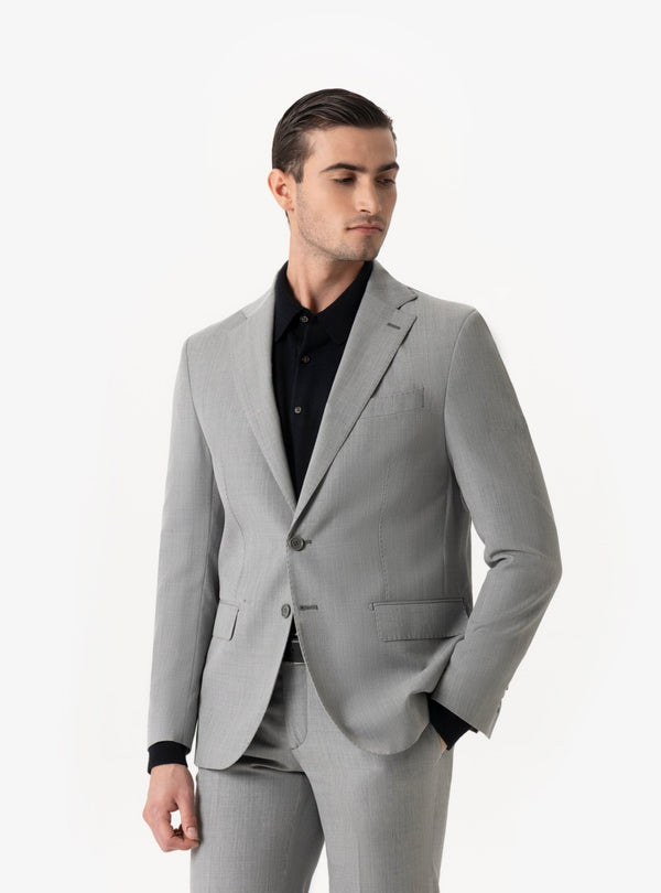 Valgrande – Abito uomo in tinta unita lana tasmania con tasche a pattina - Fusaro Antonio dal 1893 - Fusaro Antonio