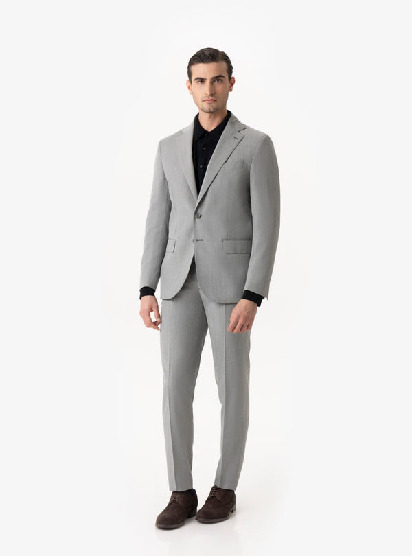 Valgrande – Abito uomo in tinta unita lana tasmania con tasche a pattina - Fusaro Antonio dal 1893 - Fusaro Antonio