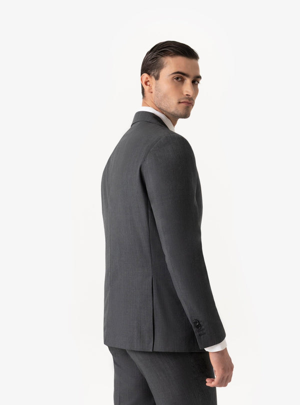 Valgrande – Abito uomo in tinta unita lana tasmania con tasche a pattina - Fusaro Antonio dal 1893 - Fusaro Antonio